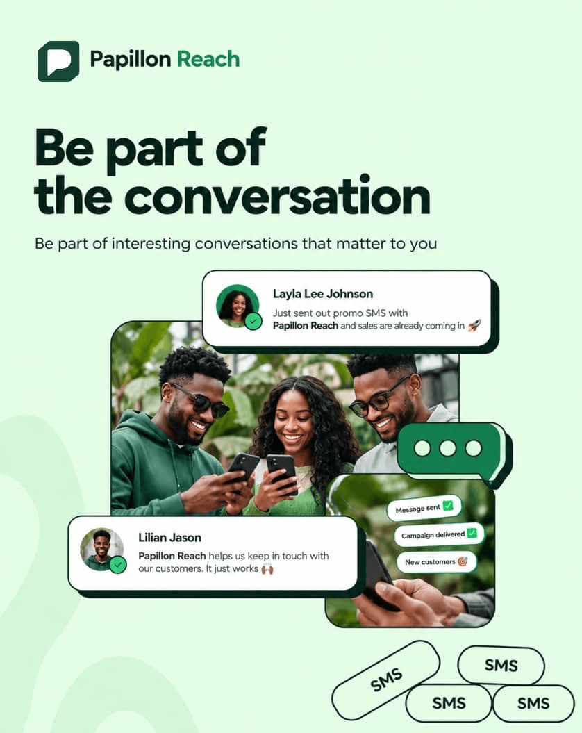 Customers responding to a Papillon Reach SMS campaign